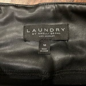 Faux Leather Pull On Pants